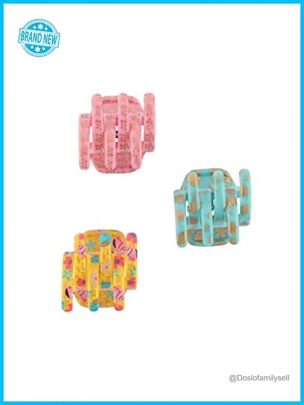 Claw Hair Clips - 3-Pack, SlideProof Grip, Plastic Hair Securing